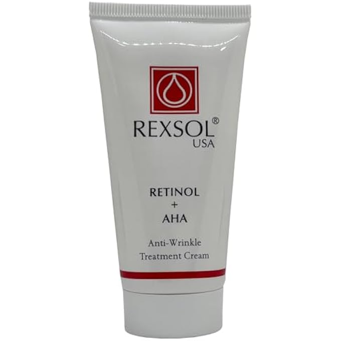 REXSOL RETINOL + AHA ANTI-WRINKLE TREATMENT CREAM | WITH PURE VITAMIN A AND VITAMIN E | BEESWAX | EFFECTIVELY DIMINISHING FINE LINES & WRINKLES, AGE SPOTS & PIGMENT.(60 ML / 2 FL OZ) - Image 1